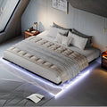full queen king size floating bed frame led lights heavy - Temu